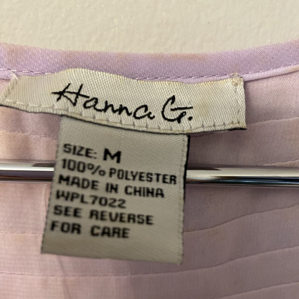 Hanna G. Women Medium Purple/Pink Ombre Layer Tank Top Racer Back Sleeveless Top - Picture 3 of 4